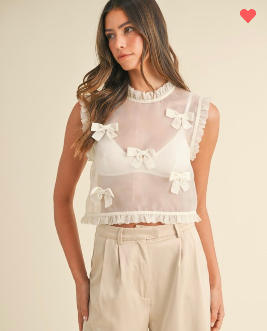 Ruffled Organza Top