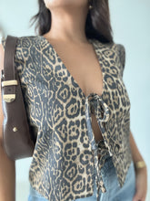 Load image into Gallery viewer, Leopard Denim Top
